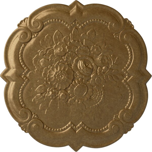 Ekena Millwork Victorian Ceiling Medallion, Hand-Painted Pale Gold, 24 3/8"OD x 1"P CM24VIPAS - main
